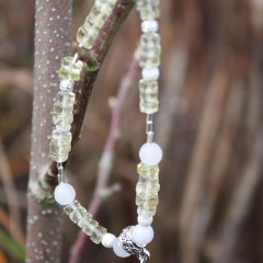 Lemon Topaz & Rainbow Moonstone Bracelet