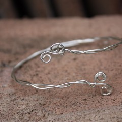 Curl Twist Silver Bracelet